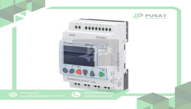 Crouzet 88974042 Controller, Logic, M3 Custom, 8 DigitalIn/4 Relay Out, 24 VDC PNP, CD12ST - gambar 5