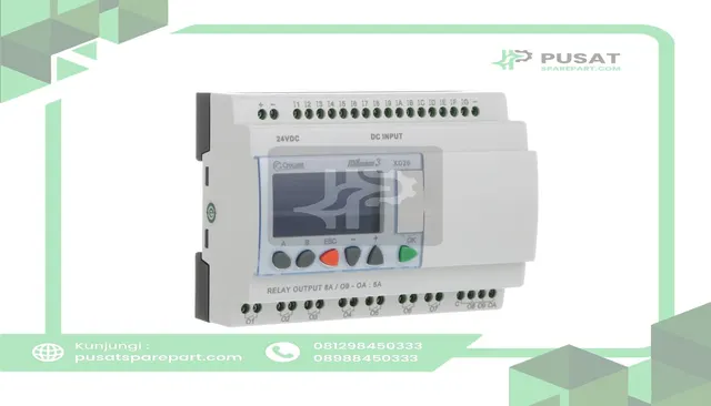 Crouzet 88974161 Controller,PLC,Sup-V 24DC,16 Analog/Digital In,10 Relay Out,Panel Mnt,Screw - gambar 2