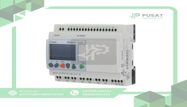 Crouzet 88974161 Controller,PLC,Sup-V 24DC,16 Analog/Digital In,10 Relay Out,Panel Mnt,Screw - gambar 5