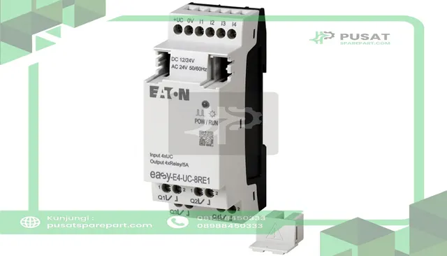 Eaton - Cutler Hammer EASY-E4-UC-8RE1 PLC I/O Expansion Unit, 12/24 VDC, 4 Digital, 4RO, STM, easyE4 Series