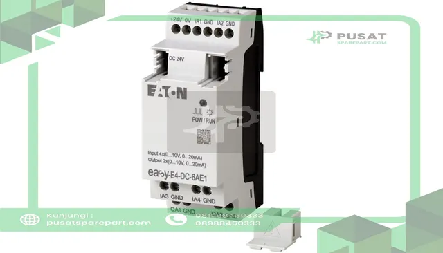 Eaton - Cutler Hammer EASY-E4-DC-6AE1 Expansion Unit, 12-Bit, 24 VDC, 4 Analog, 2 Analog, Screw, easyE4 Series