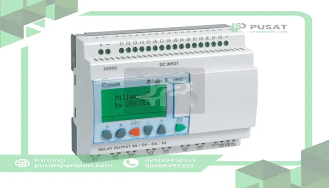 Crouzet 88970051 Millenium 3, CD20 Controller, LCD Display, 24VDC, 12 Input, 8 Relay Output