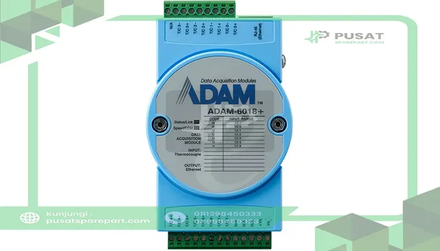 Advantech ADAM-6018+-D Thermocouple Input Module, 8-Ch Isolated, 16 bit, 1 RJ45m, ADAM-6000 Series