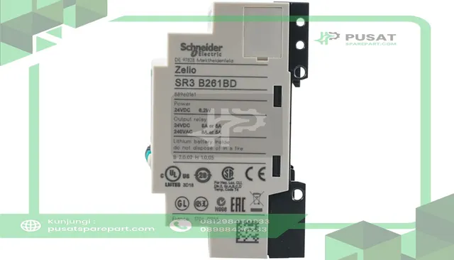 Schneider Electric SR3B261BD Compact Smart Relay, Programmable, 26 I/O, 24 VDC, w/LCD, Zelio SR3 Series - gambar 3