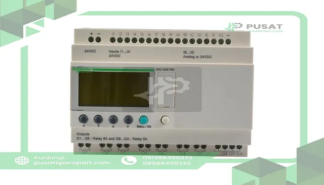 Schneider Electric SR3B261BD Compact Smart Relay, Programmable, 26 I/O, 24 VDC, w/LCD, Zelio SR3 Series - gambar 5