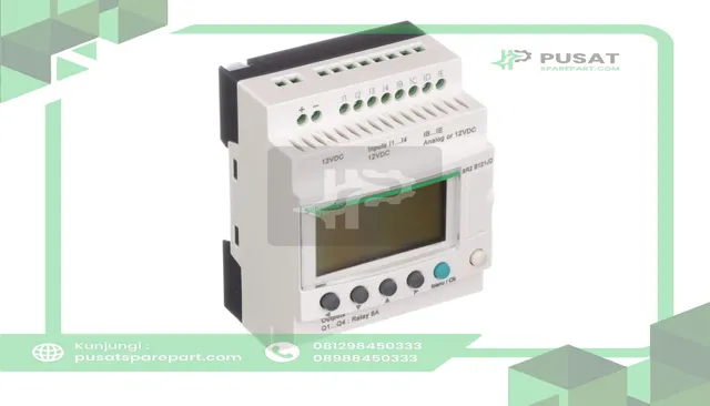Schneider Electric SR2B121JD Compact Smart Relay/Programmable, 12 I/O, 12VDC w/LCD, Zelio Logic SR2 Series