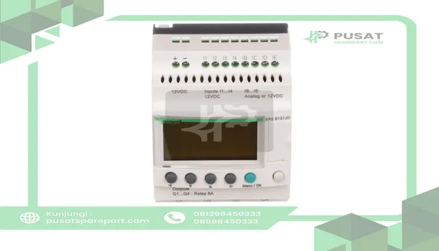 Schneider Electric SR2B121JD Compact Smart Relay/Programmable, 12 I/O, 12VDC w/LCD, Zelio Logic SR2 Series - gambar 2
