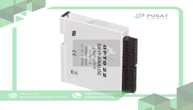 Opto 22 SNAP-AIV-8 PLC I/O Module SNAP 8 x I/O, -10 to 10 V dc, -5 to 5 V dc, 82.55 x 18.79 x 90 mm - gambar 5