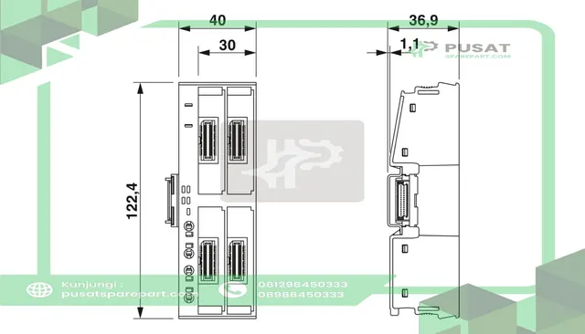 Phoenix Contact 1088135 PLC Expansion Module, Controller, AXL F BP SE4, Axioline Series - gambar 3
