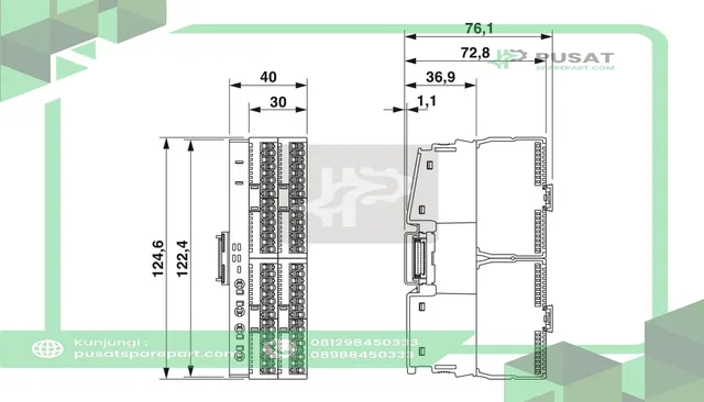 Phoenix Contact 1088135 PLC Expansion Module, Controller, AXL F BP SE4, Axioline Series - gambar 4