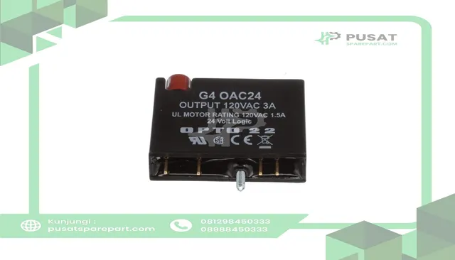 Opto 22 G4OAC24 PLC I/O Module G4 3 A 12 - 140 V ac, 48.8 x 12.2 x 41.1 mm - gambar 3