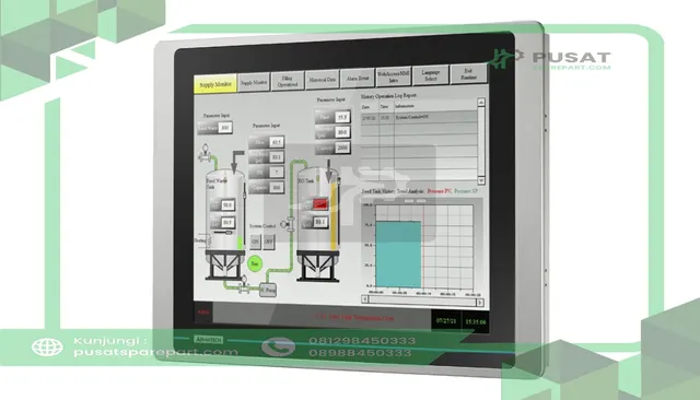 Advantech WOP-215K-NAE HMI Display, 15 in LCD, 3 x Serial, Ethernet, 2 x USB, 64 MB, WOP-200K Series