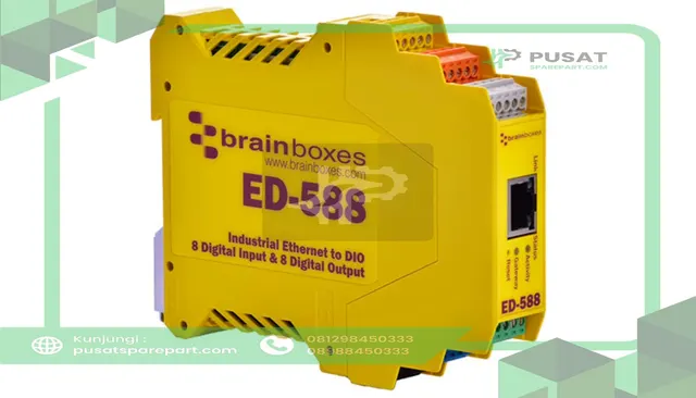 Brainboxes ED-588 I/O Module;Industrial;Ethernet To DIO, Ethernet 16 DI + 8 DO;DIN Rail;ED Series