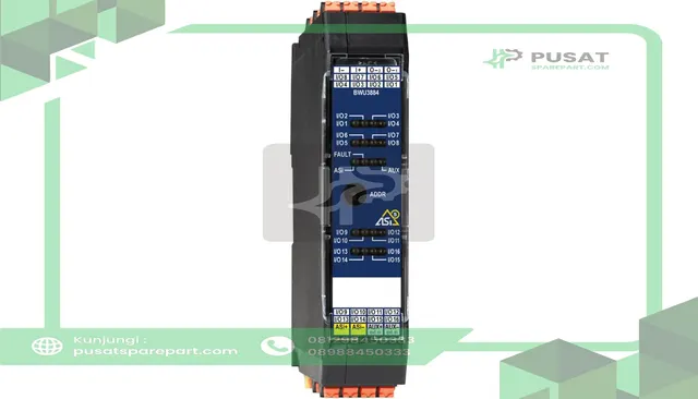 Bihl+Wiedemann BWU3884 ASi-5 Self-Configuring I/O Module, IP20, 16 I/O, 22.5 mm