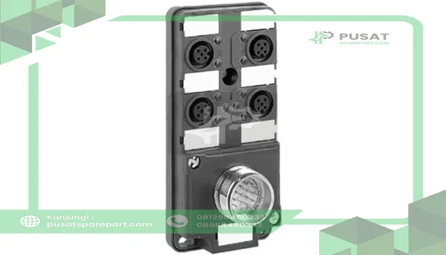 Schneider Electric ABE9C1241C23 IP67 passive splitter box, M23 connector, with 4 channels M12 connector, Led