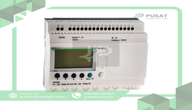Schneider Electric SR3B261JD Compact Smart Relay, Programmable, 26 I/O, 12 VDC, w/LCD, Zelio SR3 Series