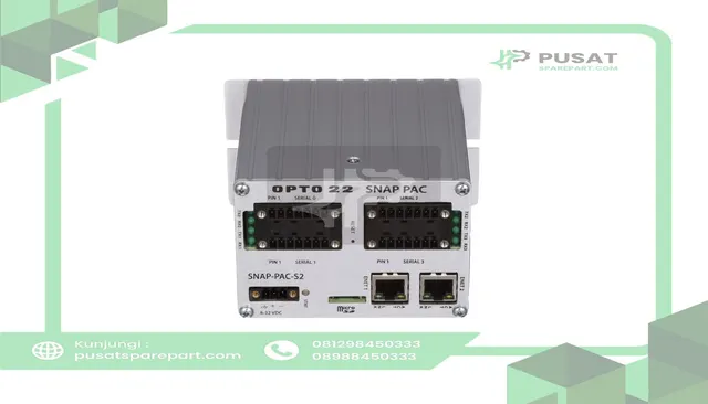Opto 22 SNAP-PAC-S2 PLC, Rack Mount, 2 RJ45, 4 Serial, MicroSD, 8-32 VDC, SNAP PAC Series - gambar 2