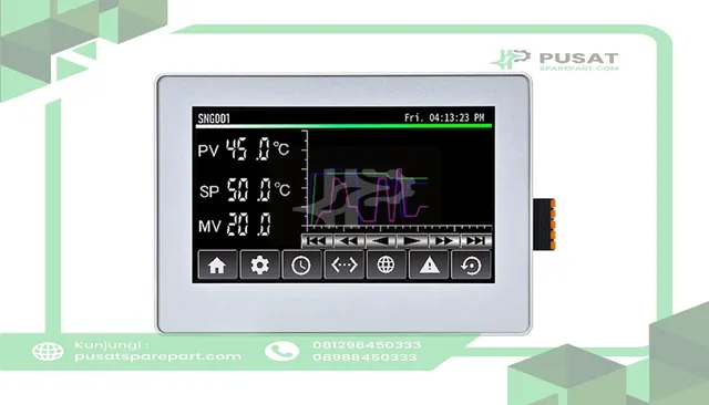 IDEC Corporation FT1J-4F14SAG-S 4in PLC+HMI 14IO Trans Source Silver Bezel
