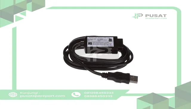 RS PRO 9176395 PLC Accessory, USB Cable for Use with Logic Module, Plug-In Termination, Black - gambar 2
