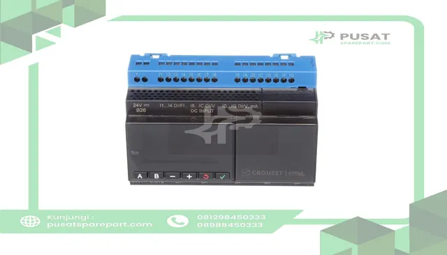 Crouzet 88981103 nanoPLC, Local, B26, 24VDC, 16In, 10Out, Glossy Black, em4 Series - gambar 3