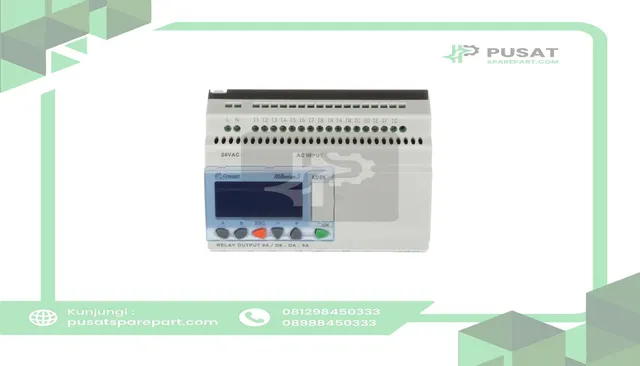 Crouzet 88974164 Controller, PLC, Sup-V 24AC, 16 Digital In, 10 Relay Out, Panel Mnt, IP20, IP40 - gambar 3