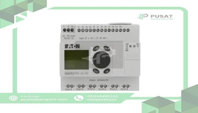 Eaton - Cutler Hammer EASY819-AC-RC Logic Module w/Display, EasyNet, 12 In, 6 Relay Output, easy800 Series - gambar 4