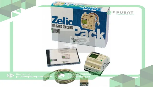 Telemecanique Sensors SR2PACK2FU PLC CPU Relay Output Computer Interface, 20 I/O Ports, Zelio Logic SR2 Series
