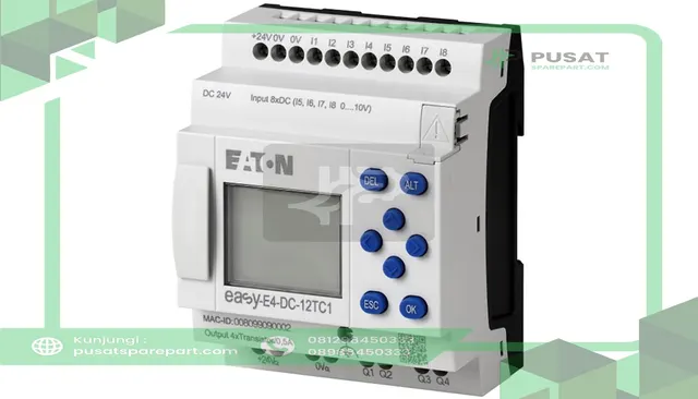 Eaton - Cutler Hammer EASY-E4-DC-12TC1 Base Unit fro Nano PLC, 24 VDC, Transistor, DISP, Screw, easyE4 Series