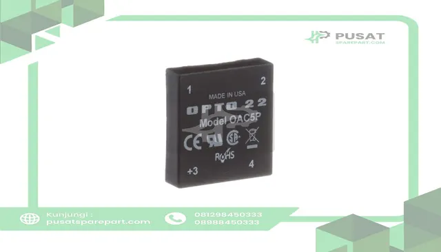 Opto 22 OAC5P PLC I/O Module 1 x I/O, 3 A 12 - 140 V ac, 35.81 x 38.35 x 9.4 mm - gambar 3