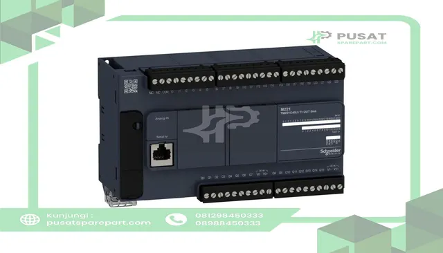 Schneider Electric TM221C40U Modicon logic controller with a rated supply/output voltage of 24V DC
