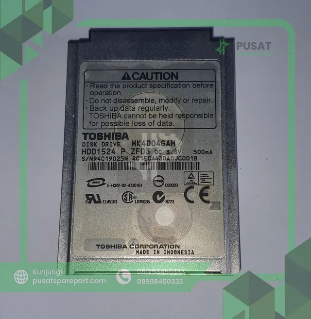 HDD Toshiba MK4004GAH 40GB 1.8 - gambar 2