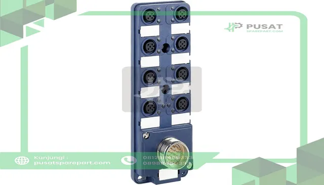 Schneider Electric ABE9C1280C23 IP67 passive splitter box, M23 connector, with 8 channels M12 connector