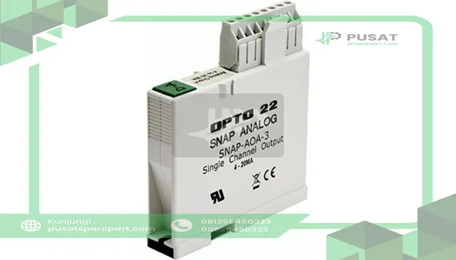 Opto 22 SNAP-AOA-3 PLC Expansion Module, 1 Analog Current Output, 4-20mA, SNAP PAC Series