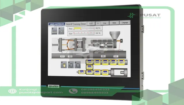 Advantech WOP-210K-NAE HMI Display, 10.1 in LCD, 3 x Serial, Ethernet, 2 x USB, 64 MB, WOP-200K Series