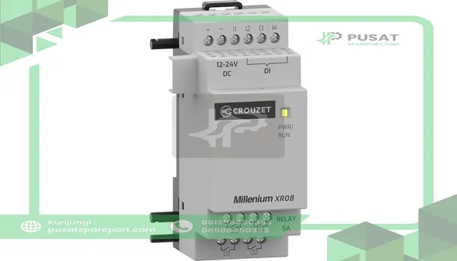 Crouzet MXR08D7 PLC Expansion Module, 4 DI 4DO, 12-24 VDC, Millenium Series