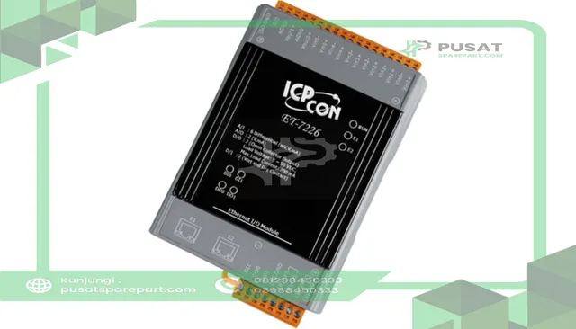 ICP ET-7226 Ethernet I/O Module, Dual Ethernet Ports, w/6-ch AI, 2-ch AO, 2-ch DI, 2-ch DO