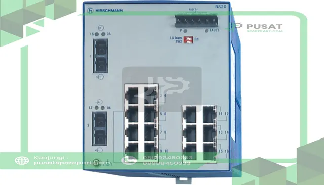Hirschmann RS20-1600M2M2SDAU Ethernet Switch, Unmanaged, Compact, DIN Rail, 14XRJ45 10/100 MBPS Port, 2XSC