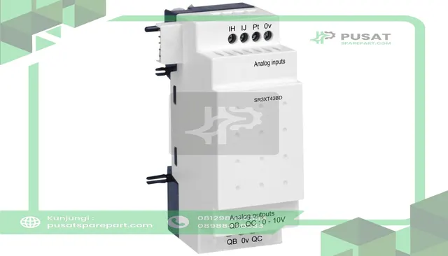 Schneider Electric SR3XT43BD analogue IO extension module, Zelio Logic SR2 SR3, 4 IO, 24V DC