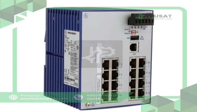 Hirschmann 943-434-999 Ethernet Switch, Managed, Copper/RJ45, 16xRJ45 10/100Mbps, EtherNet/IP - gambar 5