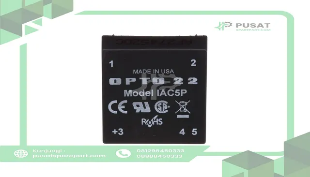 Opto 22 IAC5P Remote I/O Module, 1 Input, On/Off V Sensing, 50 mA 90 - 140 VAC/VDC, IAC Series - gambar 2