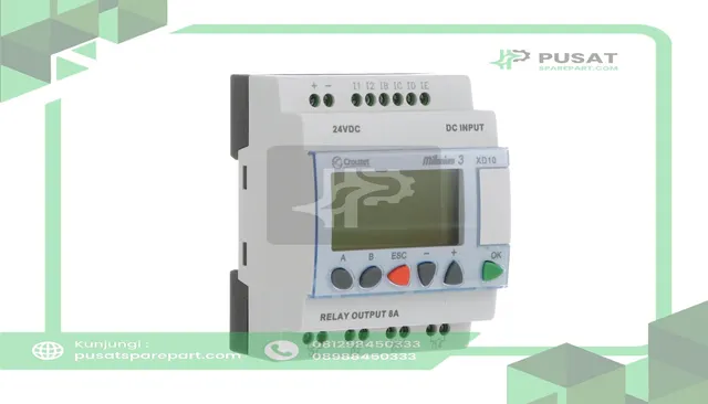 Crouzet 88970141 Controller,PLC,Sup-V 24DC,6 Analog/Digital In,4 Relay Out,DIN Rail/Panel Mnt - gambar 3
