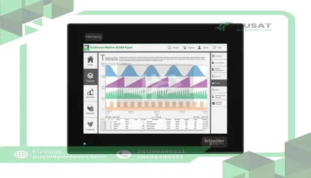 Schneider Electric HMIDM6500WC 10w Display module, Harmony P6, WXGA, 16M colors, PCAP Multi Touch 2 points wit - gambar 4