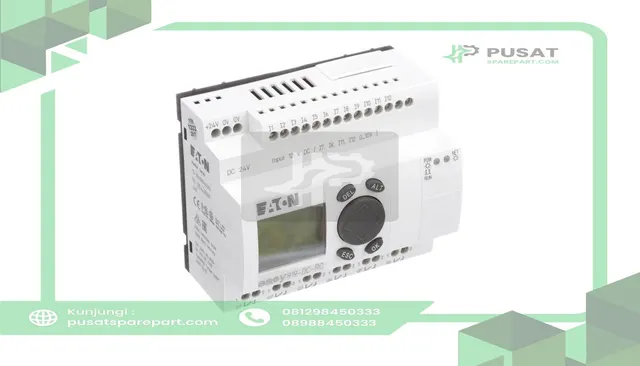 Eaton - Cutler Hammer EASY819-DC-RC Smart Relay, EZ-800, 18 I/O-12 In DC, 6 Out, Clock and Display, easy800 Series - gambar 4