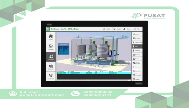 Schneider Electric HMIFP6900WCD 22w Industrial FPM, Harmony FP6, Full HD, 16M colors, PCAP Multi Touch - gambar 3