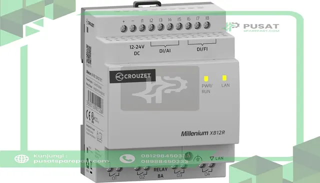 Crouzet MXB12RD7ET PLC Without Display, 8 DI 4 RO, 12-24 VDC, Millenium Series