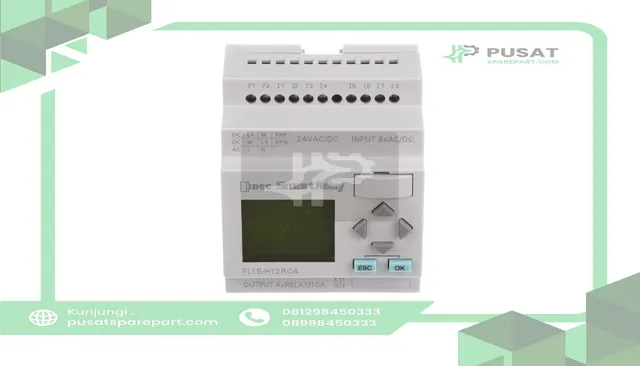 IDEC Corporation FL1E-H12RCA Controller, 8 Digital In, 4 Relay Out, 24V AC/DC, LCD Disp, EEPROM, SmartRelay - gambar 3