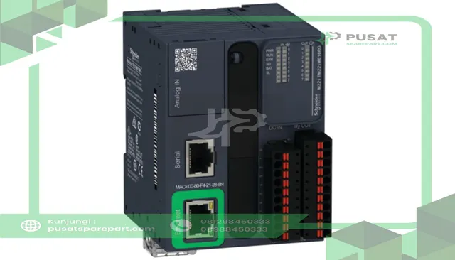 Schneider Electric TM221ME16RG Controller, Logic, 16 I/O, 24VDC, Relay, Spring, Ethernet, Modular, Modicon M221
