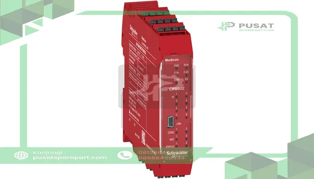 Schneider Electric XPSMCMCP0802G controller, Modicon MCM, 8 inputs 2 outputs, monitors expansion modules, spring