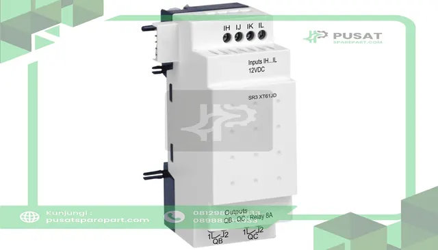 Schneider Electric SR3XT61JD Discrete I/O extension module, Zelio Logic, 6 I/O, 12 V DC
