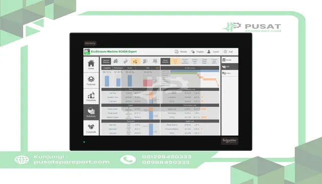 Schneider Electric HMIFP6700WCD 15w Industrial FPM, Harmony FP6, FWXGA, 16M colors - gambar 4